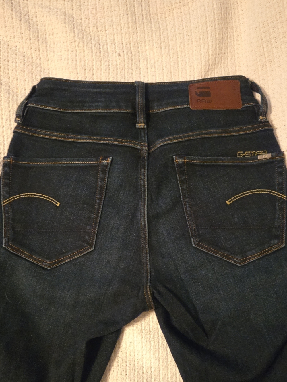 G-Star 3301 Mid Skinny Dark Indigo Denim Jeans Size 25 Length 30